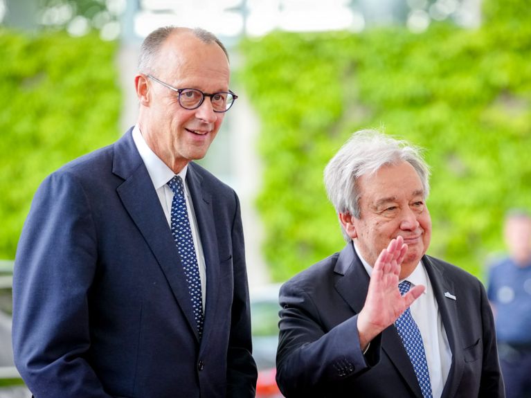 German Chancellor Friedrich Merz (left) with UN Secretary-General António Guterres German Chancellor Friedrich Merz (left) with UN Secretary-General António Guterres
