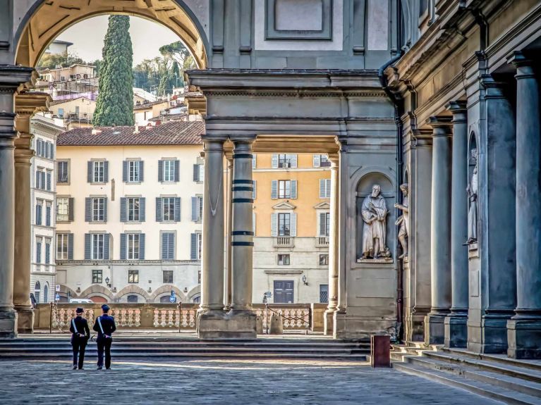 Die Uffizien, Italiens größtes Museum. 