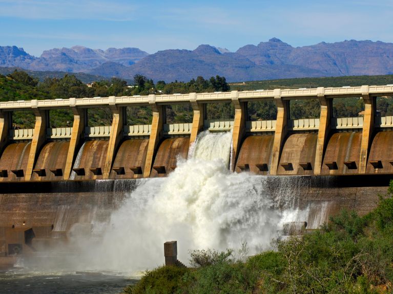 Problema de abastecimento de água: represa na África do Sul 