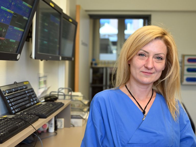 Intensive-care nurse Kateryna Nenzhentseva