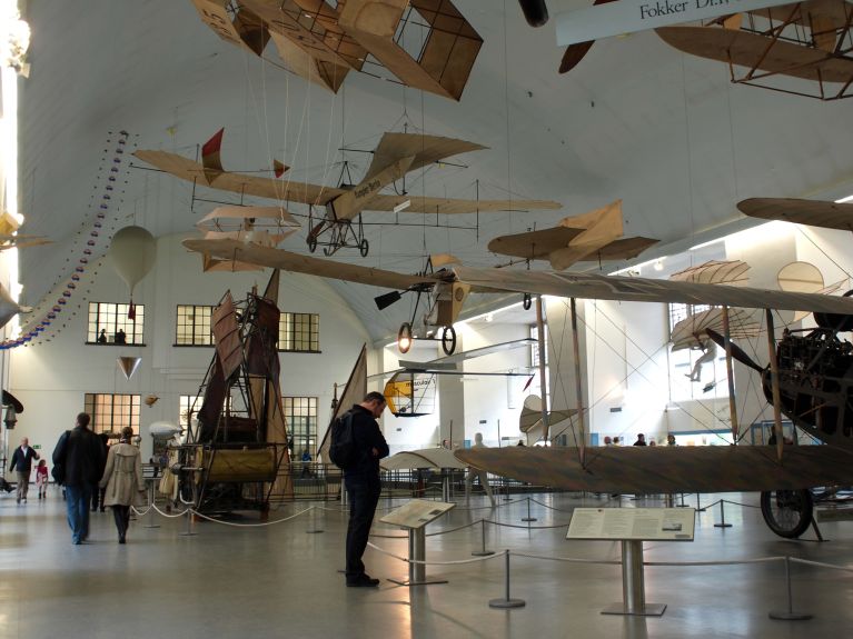 Aviões históricos no Deutsches Museum. 