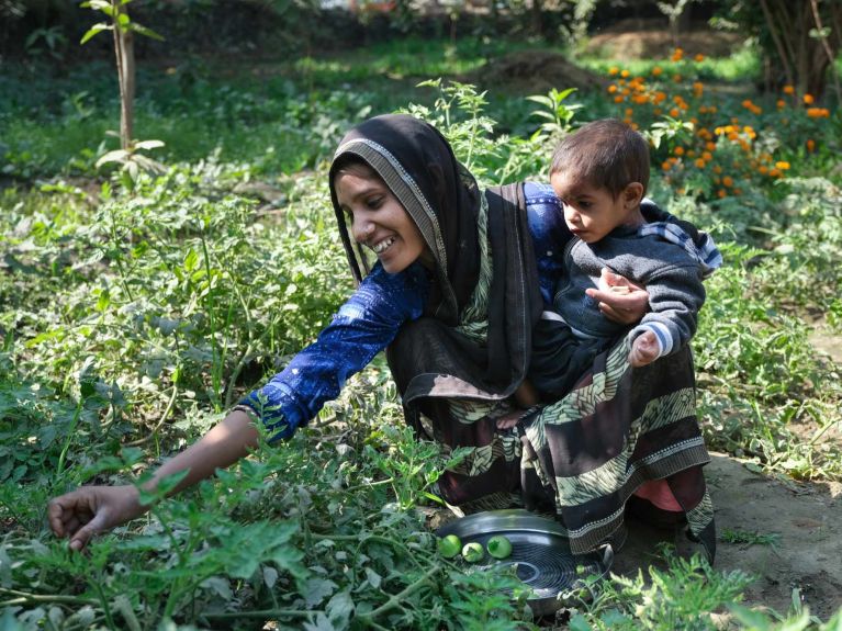 Un projet en Inde porte sur une alimentation saine.