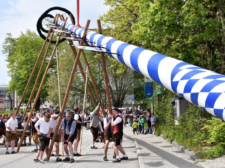May: Maypole celebrations in Bavaria