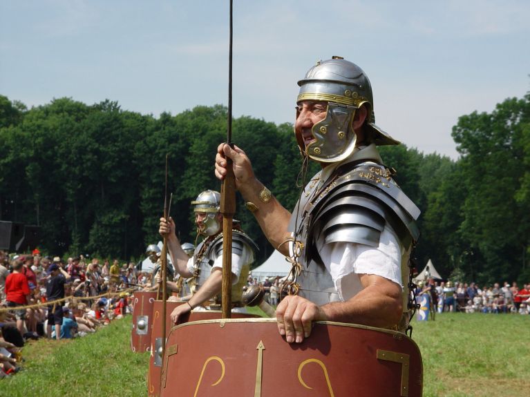 „Rzymscy legioniści“ w parku muzealnym. 