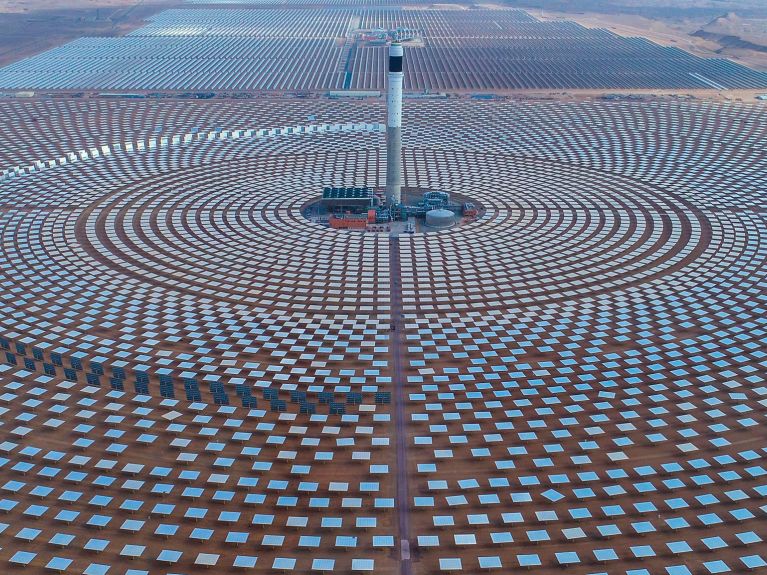 L’Allemagne a soutenu la construction de la centrale solaire à Ouarzazate.