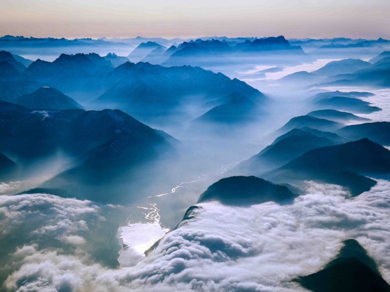 The Alps from Sylvenstein Reservoir to the Zugspitze