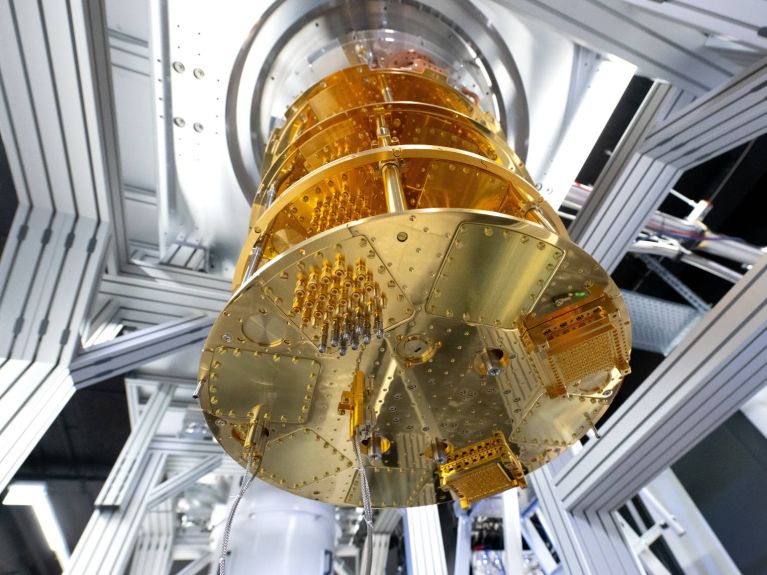 Ein im Aufbau befindlicher Quantencomputer 