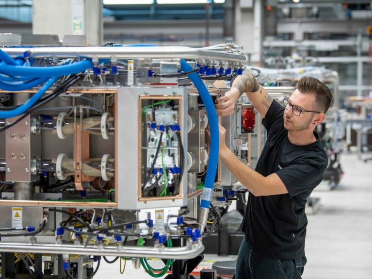 Laserproduktion bei Trumpf.