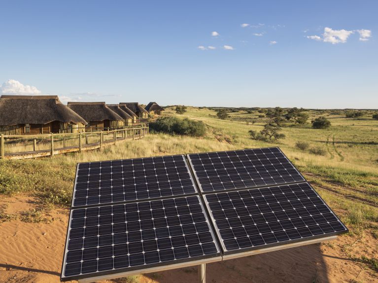 Painéis solares em Botsuana 