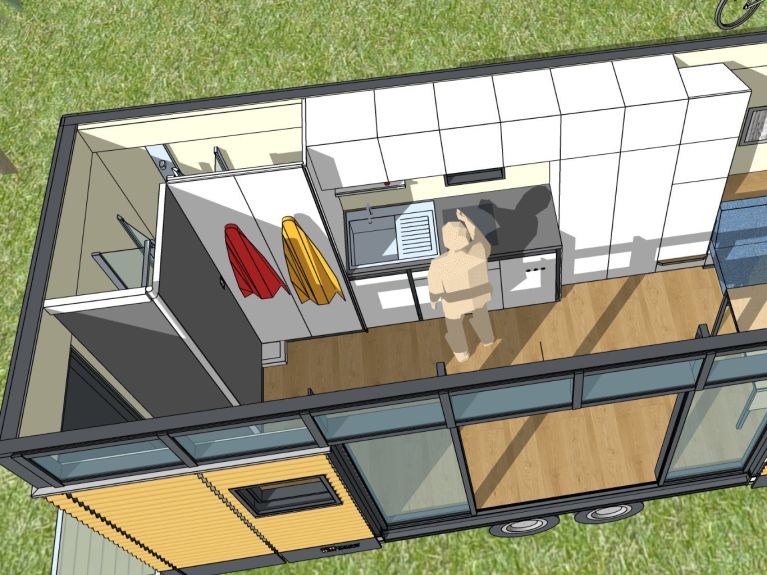 Nachhaltig: Das Häuschen des Vereins Tiny Houses für Karlsruhe.