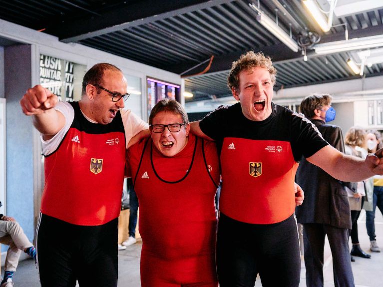 This is what winners look like: German weightlifters before the Games. 