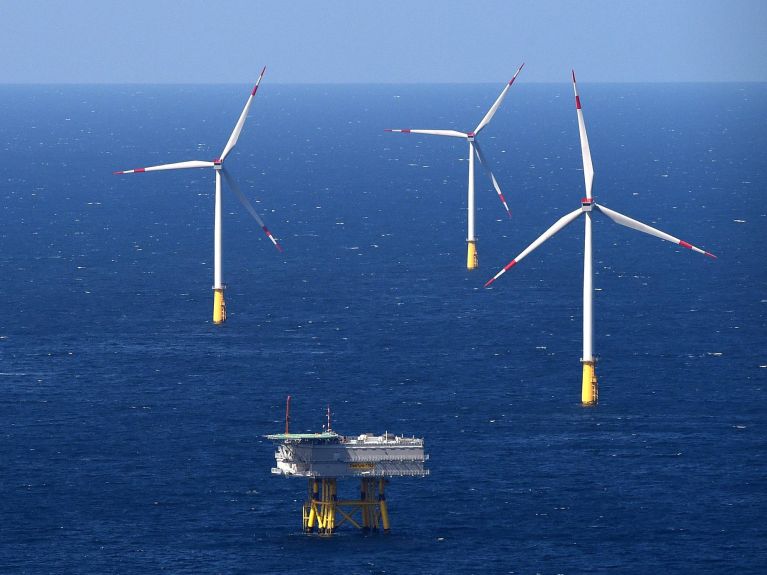 Un parc éolien off-shore dans la mer du Nord