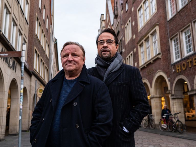 Os comissários Frank Thiel (Axel Prahl) e Karl-Friedrich Boerne (Jan Josef Liefers), da série policial “Tatort”, são os dois investigadores mais preferidos pelo público alemão. 