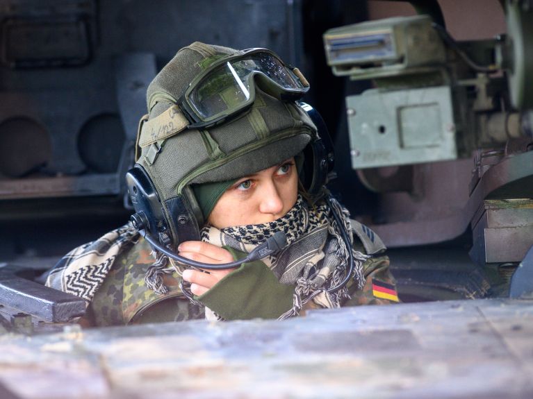 One of 22,000 women soldiers in the Bundeswehr