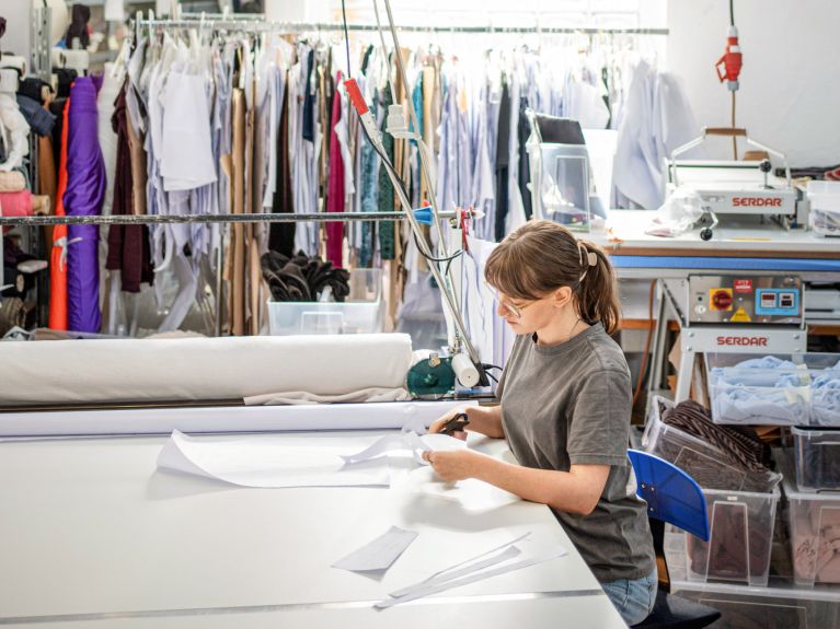 A space for ideas: the spacious, well-lit workshop in Frankfurt am Main