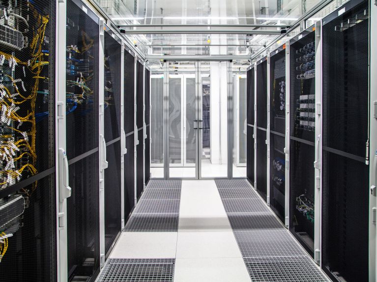 Server cabinets in a data centre 
