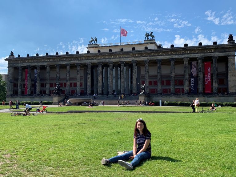“The Museum Island always puts a smile on my face. I feel free on the large meadow with a view of the cathedral and the Altes Museum.”