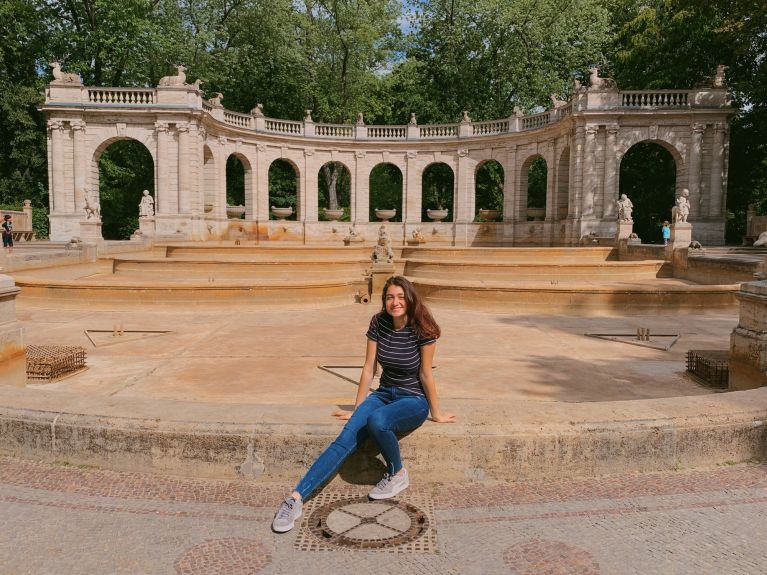 «Публичный парк Фридрихсхайн – это мой любимый парк в Берлине. Здесь такие красивые фонтаны и статуи!»