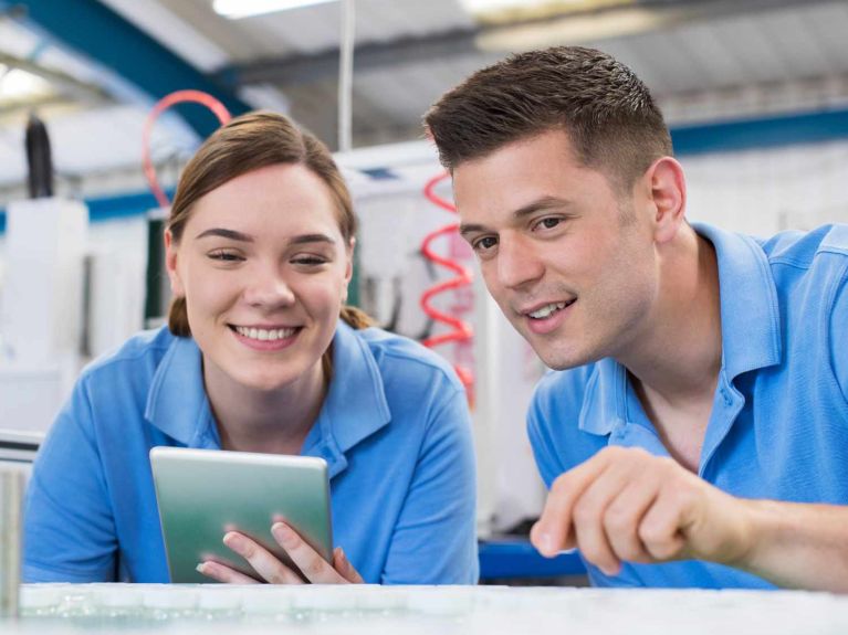 Apprentices in an industrial firm 
