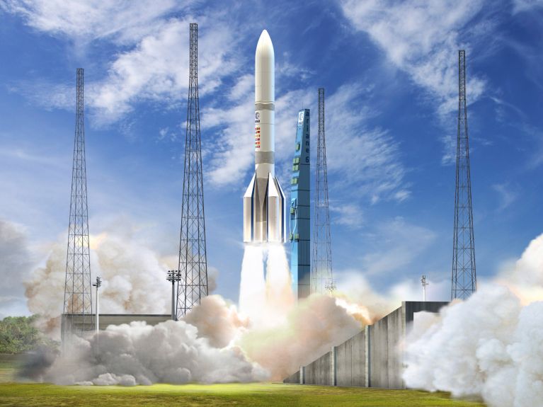 A glimpse of the future: an artist’s impression of liftoff for the Ariane 6 rocket. 