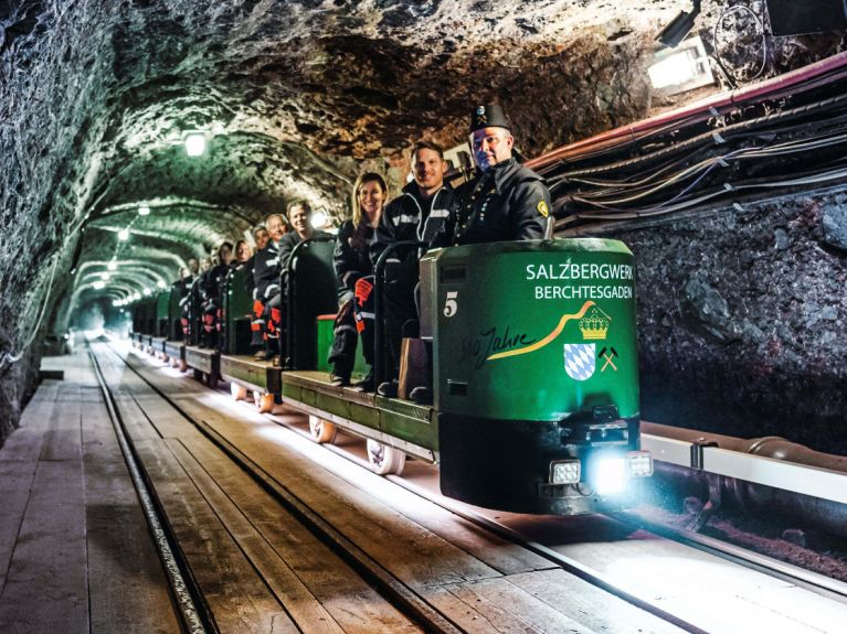 The mine railway in Berchtesgaden Salt Mine The mine railway in Berchtesgaden Salt Mine