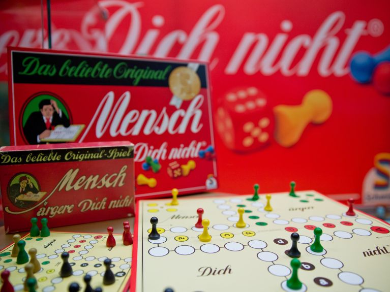 An old favourite in Germany: Mensch ärgere Dich nicht.
