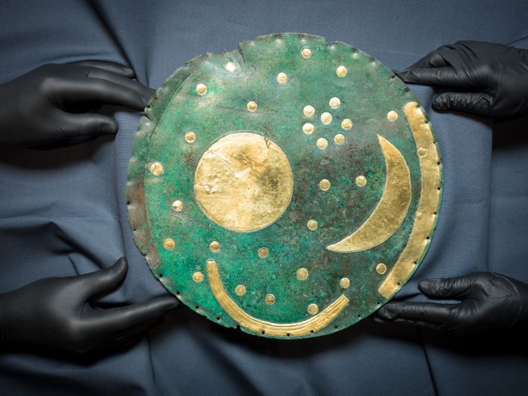 On display in Halle: the Nebra Sky Disk