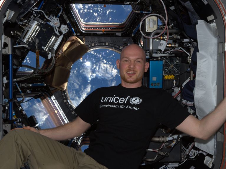 Also in outer space for Unicef: Astronaut Alexander Gerst