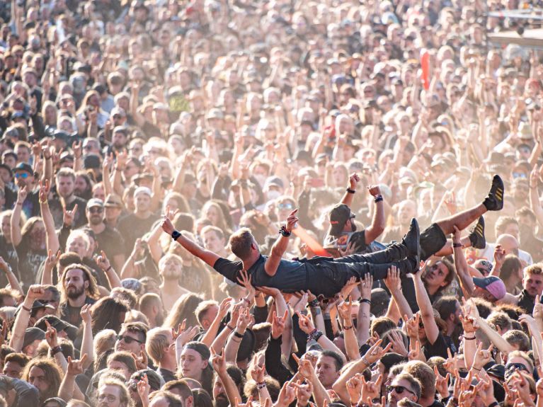 Festival visitors at Wacken Open Air  