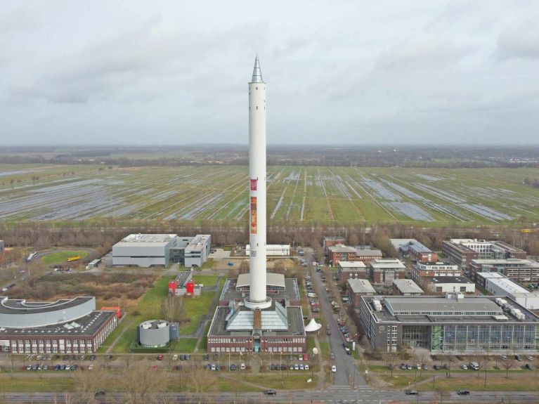 A Torre de Queda Livre de Bremen é a instância mundial de pesquisa da micro-gravitação já há 30 anos.