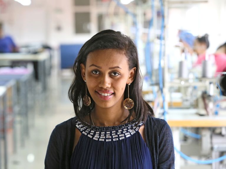 Kokobe Urga, Abteilungsleiterin beim Tchibo-Lieferanten Ayka Addis Textile