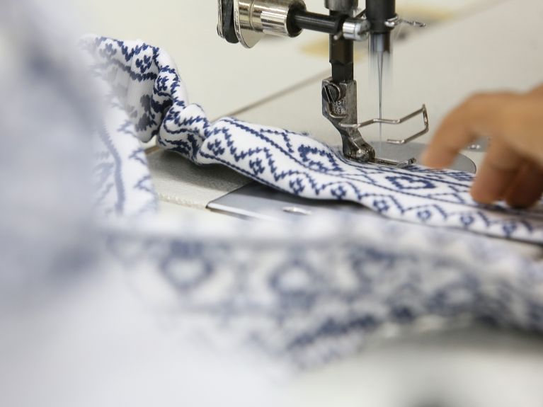 Modern and clean jobs in the sewing factory