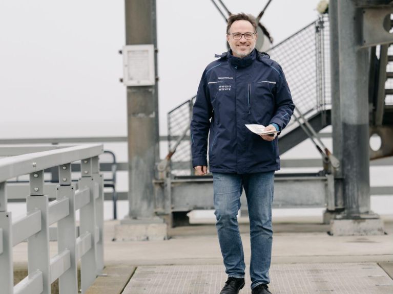 Thomas Bahr on a pier  