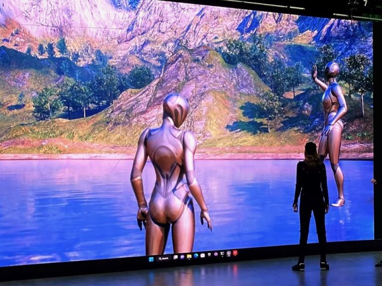 Live avatars on an LED wall