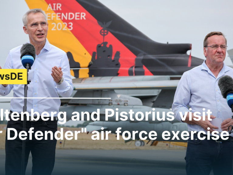 Stoltenberg and Pistorius visit "Air Defender" air force exercise 