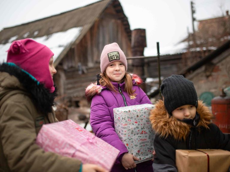 This is where the donations end up: children in Ukraine.