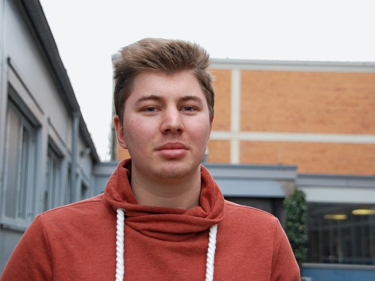 The only Frenchman in his class: Thomas Saum wants to become an industrial mechanic.