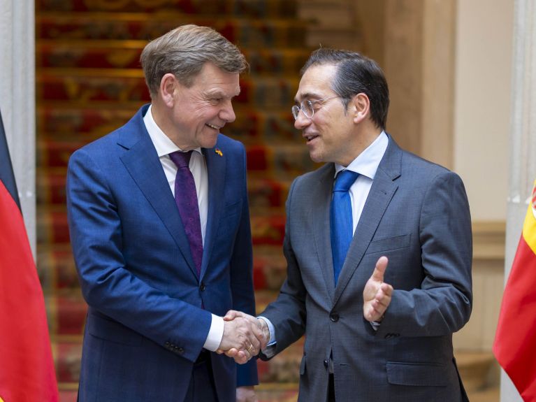 Wadephul with Spain’s Foreign Minister José Manuel Albares Bueno in Madrid Wadephul with Spain’s Foreign Minister José Manuel Albares Bueno in Madrid