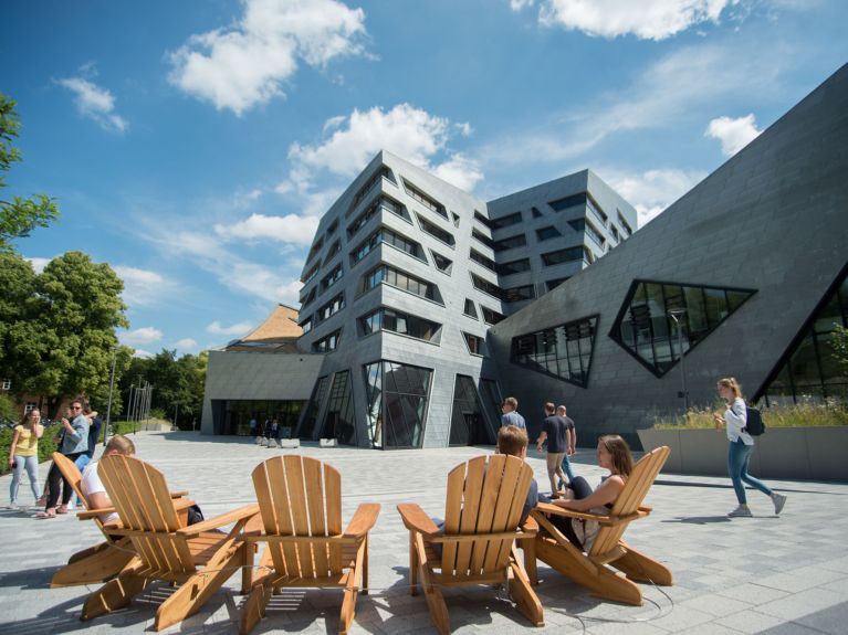 Students at the Leuphana University in Lüneburg.