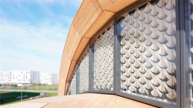    Facade system inspired by pine cones 