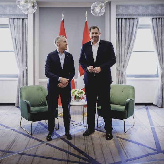 Lars Klingbeil, Bundesminister der Finanzen, trifft Mark Carney, Ministerpräsident von Kanada