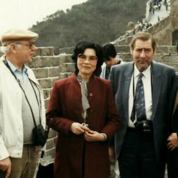 Die deutsche Delegation an der Chinesischen Mauer, 1982
