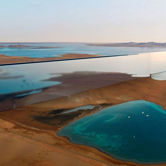 In „The Line“, Teil des Städteprojekts Neom, soll grüner Wasserstoff als Energieträger dienen.