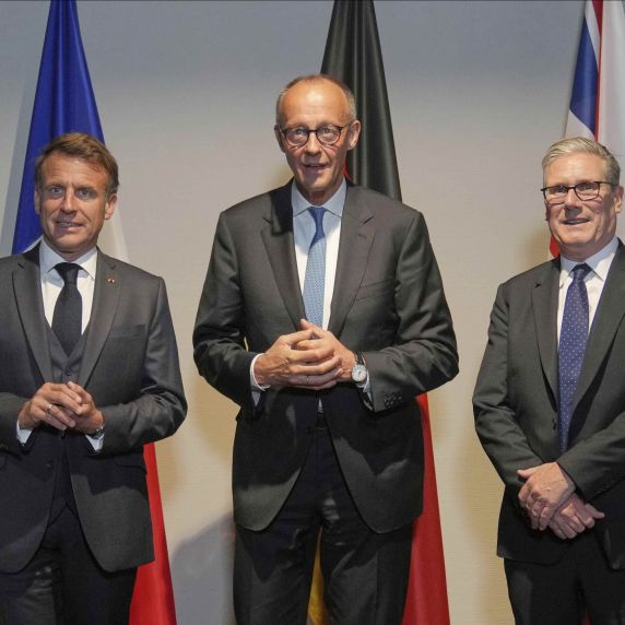 Merz, Macron und Starmer 