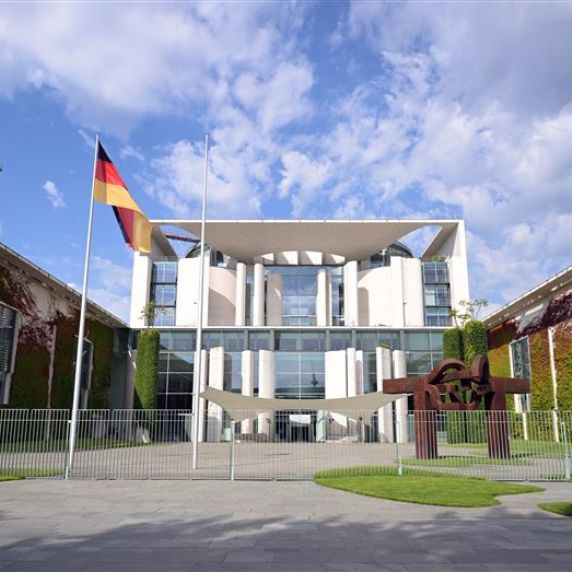 Das Gebäude des Bundeskanzleramtes in Berlin  