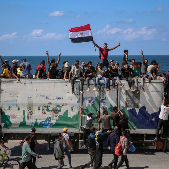 Binnenvertriebene im Gaza-Streifen kehren an ihre Heimatorte zurück. 