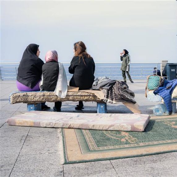 Geflüchtete aus Südlibanon und Beiruts südlichen Vororten suchen in Beirut Zuflucht.