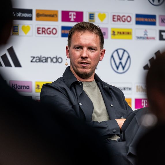 Bundestrainer Julian Nagelsmann bei der Bekanntgabe des deutschen WM-Kaders
