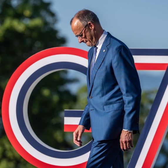 Bundeskanzler Friedrich Merz beim G7-Gipfel in Évian
