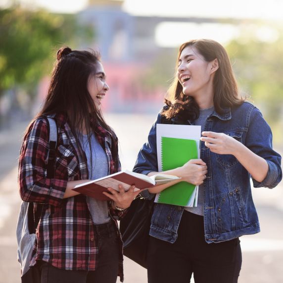 Two Asian female students 